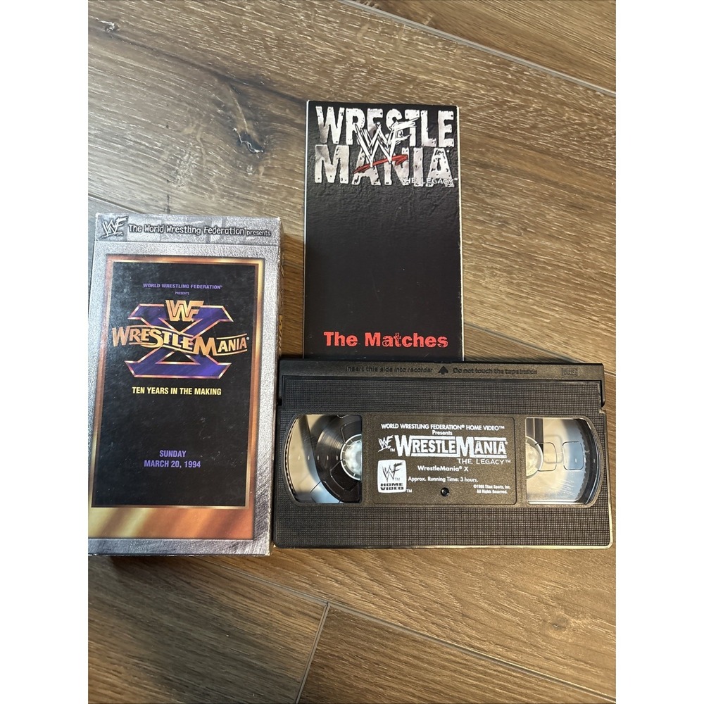 Vintage WWF WrestleMania 10 X 1994 VHS Wrestling Video Tape Matches Insert